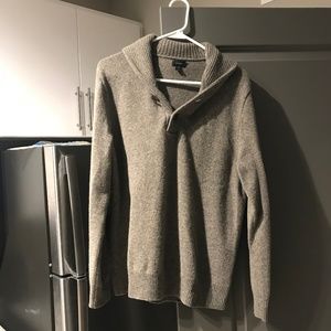 J. Crew Lambswool Shawl Collar Pullover Sweater-M